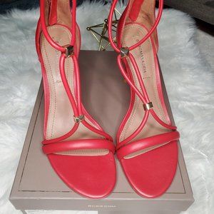 Nixie Studded Leather Sandal LIPSTICK RED